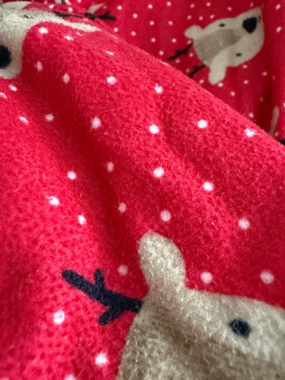 Kids Red Reindeer Print Pajama Set